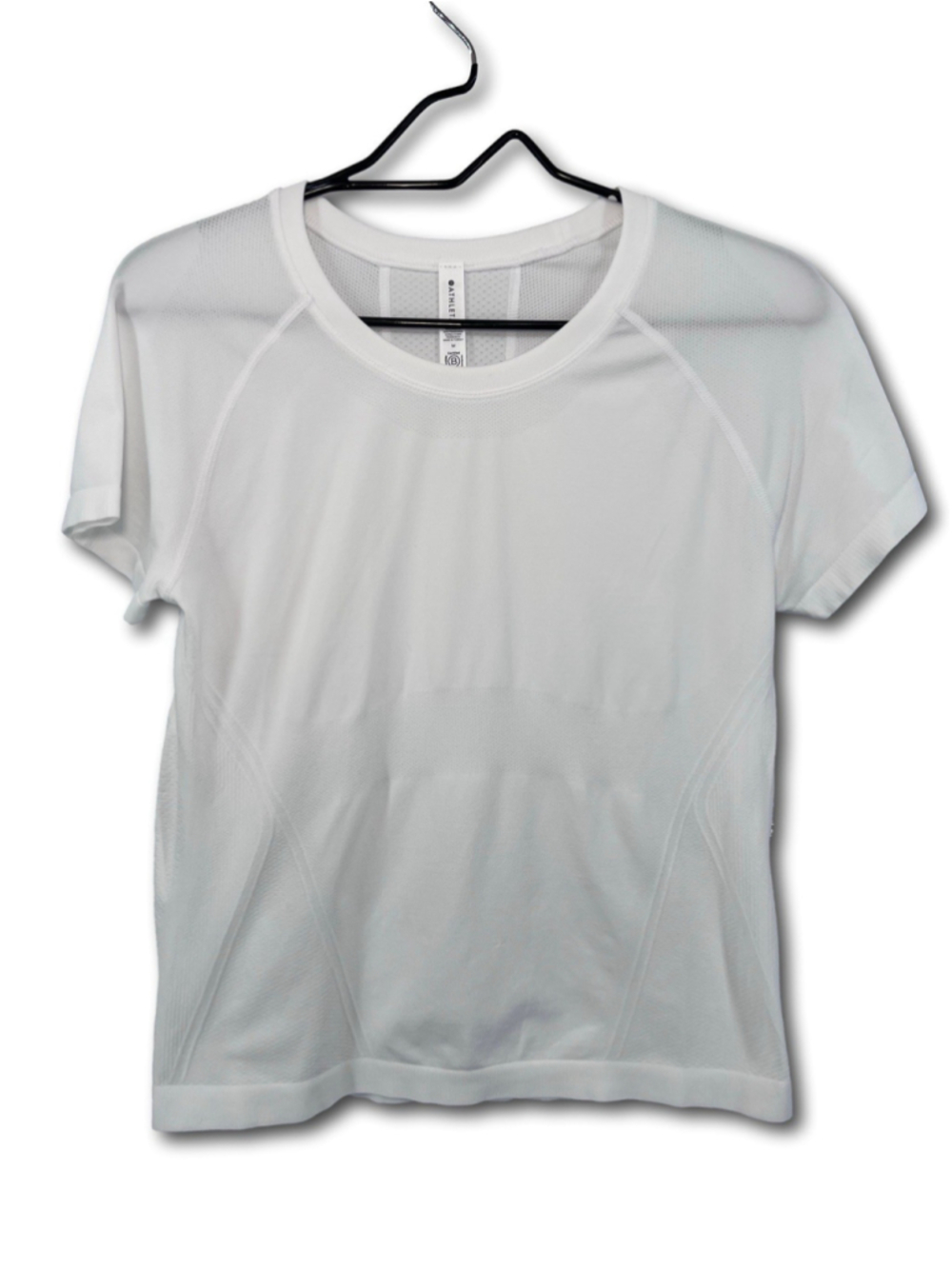 Athleta Momentum Seamless Sport Length Tee Bright White Women’s Size M NWT